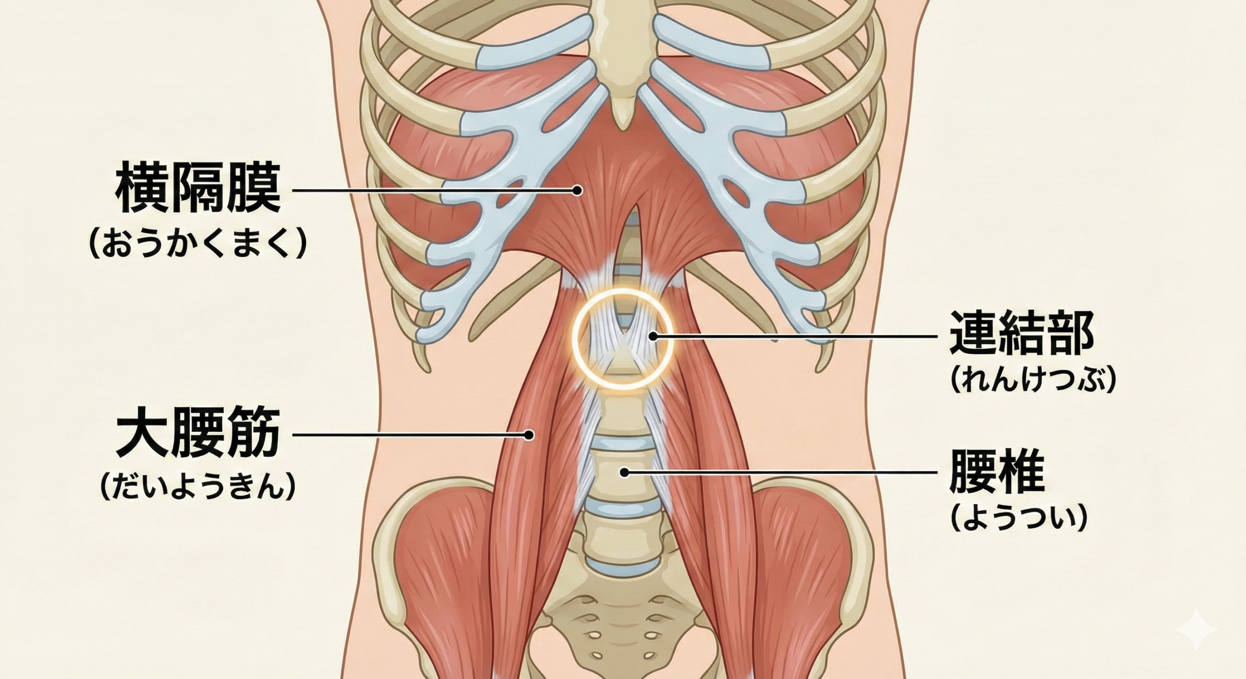 呼吸が浅いと腰痛になる?横隔膜と大腰筋の意外なつながりと、腰を癒すリラックス呼吸法