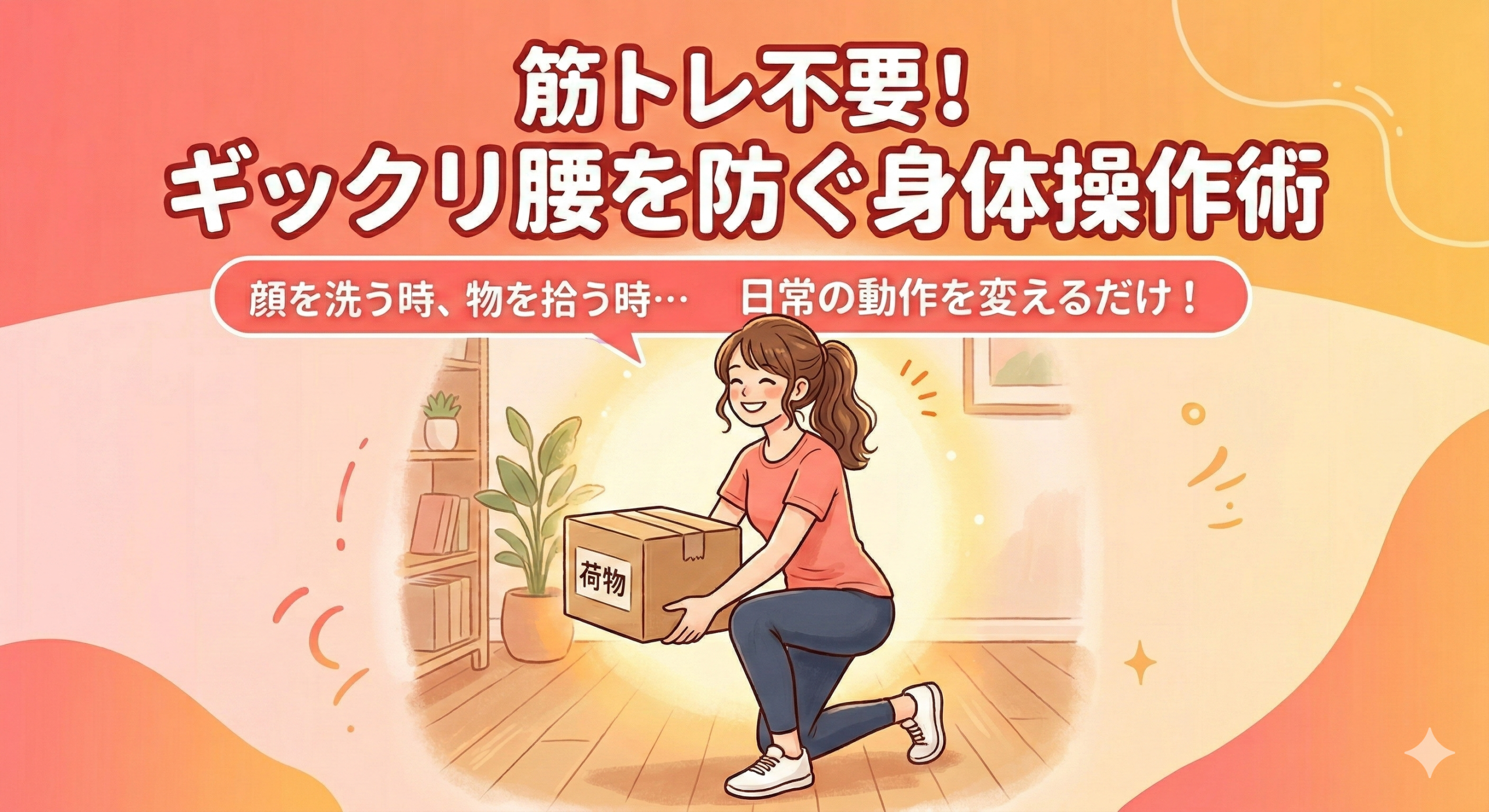 筋トレ不要!日常の動作を変えるだけの「ギックリ腰」予防術